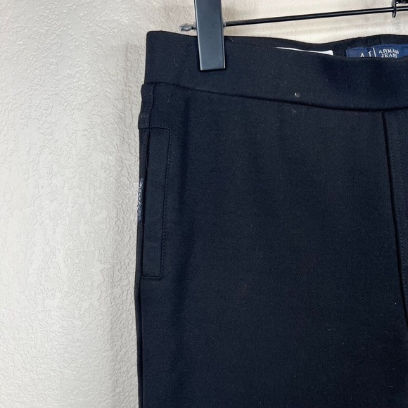 Armani Jeans Womens Ankle Pant Plus Size 3XL Black Ponte Knit Pull‎ On Stirrup - Picture 2 of 14